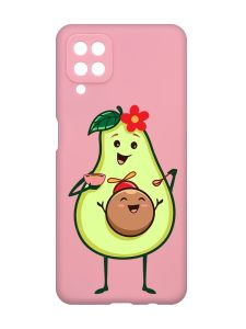 Матовий рожевий чохол на Samsung Galaxy A12 :: Малюк Авокадо (принт 309)