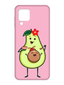 Матовий рожевий чохол на Samsung Galaxy A22 4G/M32/M22 :: Малюк Авокадо (принт 309)