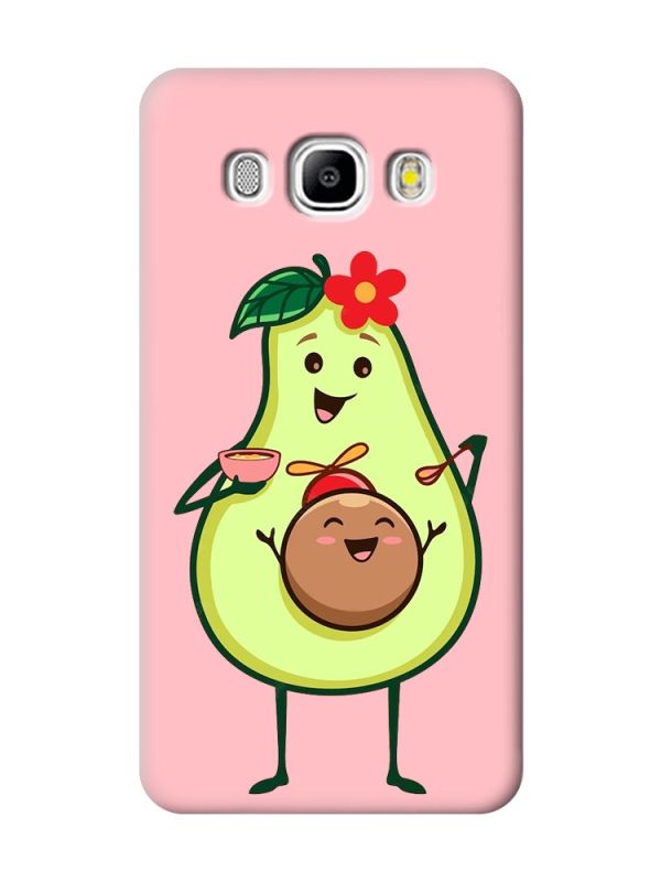 Матовий рожевий чохол на Samsung Galaxy J5(2016) J510 :: Малюк Авокадо (принт 309)