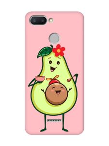 Матовий рожевий чохол на Xiaomi Redmi 6 :: Малюк Авокадо (принт 309)