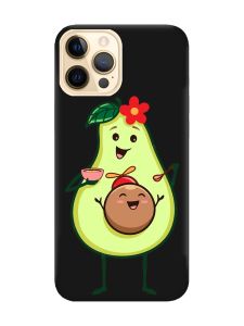 Матовий чорний чохол на Apple iPhone 12 Pro Max :: Малюк Авокадо (принт 309)