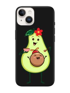 Матовий чорний чохол на Apple iPhone 14 :: Малюк Авокадо (принт 309)