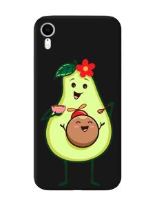 Матовий чорний чохол на Apple iPhone XR :: Малюк Авокадо (принт 309)