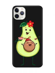 Матовий чорний чохол на iPhone 11 Pro Max (6.5) :: Малюк Авокадо (принт 309)