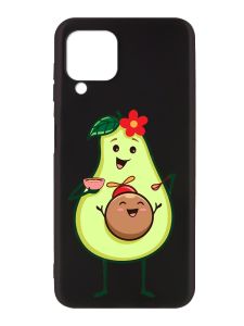 Матовий чорний чохол на Samsung Galaxy A12 :: Малюк Авокадо (принт 309)