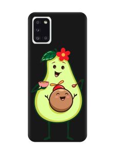 Матовий чорний чохол на Samsung Galaxy A31 :: Малюк Авокадо (принт 309)