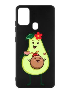 Матовий чорний чохол на Samsung Galaxy M30s/M21 :: Малюк Авокадо (принт 309)