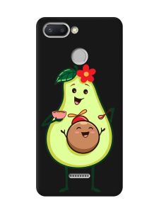 Матовий чорний чохол на Xiaomi Redmi 6 :: Малюк Авокадо (принт 309)