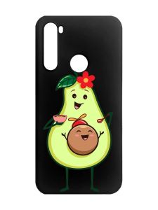 Матовий чорний чохол на Xiaomi Redmi Note 8 :: Малюк Авокадо (принт 309)