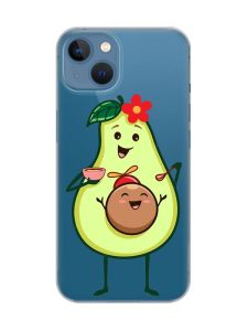 Прозорий чохол на Apple iPhone 13 :: Малюк Авокадо (принт 309)