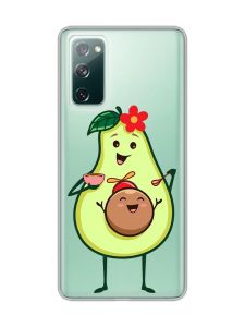 Прозорий чохол на Samsung Galaxy S20 FE :: Малюк Авокадо (принт 309)