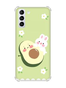 Чохол з потовщеними кутами на Samsung Galaxy S21 (G991) :: Авокадо і зайченя (принт 311)
