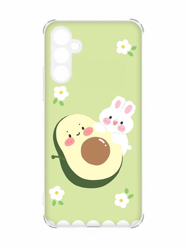 Чохол з потовщеними кутами на Samsung A34 5G :: Авокадо і зайченя (принт 311)