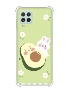 Чохол з потовщеними кутами на Samsung Galaxy A22 4G/M32/M22 :: Авокадо і зайченя (принт 311)