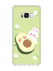 Чохол з потовщеними кутами на Samsung Galaxy S8 :: Авокадо і зайченя (принт 311)