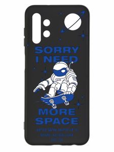 Матовий чорний чохол на Samsung Galaxy A13 4G :: Космонавт на скейті (принт 248)