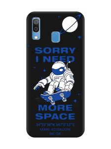 Матовий чорний чохол на Samsung Galaxy A30 (2019) / A20 (2019) :: Космонавт на скейті (принт 248)