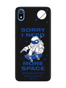 Матовий чорний чохол на Xiaomi Redmi 7A :: Космонавт на скейті (принт 248)