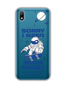 Прозорий чохол для Huawei Y5 2019 / Honor 8S :: Космонавт на скейті (принт 248)