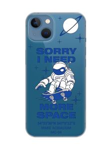 Прозорий чохол на Apple iPhone 13 :: Космонавт на скейті (принт 248)