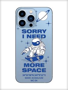 Прозорий чохол на Apple iPhone 13 Pro Max :: Космонавт на скейті (принт 248)