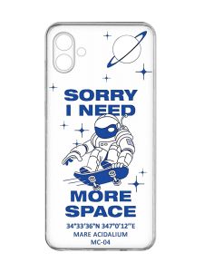 Прозорий чохол на Samsung Galaxy A04e/A042 :: Космонавт на скейті (принт 248)