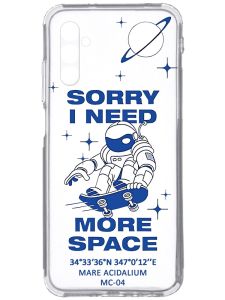 Прозорий чохол на Samsung Galaxy A34 5G/A346 :: Космонавт на скейті (принт 248)