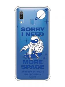 Чохол з потовщеними кутами на Samsung Galaxy A30 (2019) / A20 (2019) :: Космонавт на скейті (принт 248)