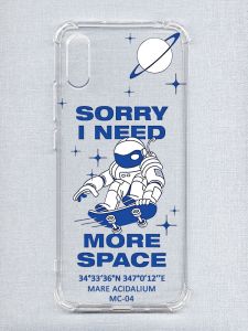 Чохол з потовщеними кутами на Xiaomi Redmi 9A :: Космонавт на скейті (принт 248)