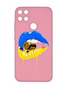 Матовий рожевий чохол на Xiaomi Redmi 10C :: Губи і патрон (принт 264)