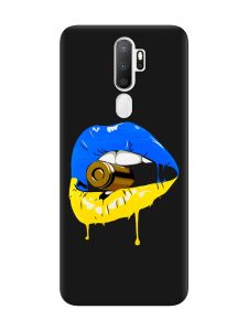 Матовий чорний чохол на Oppo A5 :: Губи і патрон (принт 264)