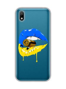Прозорий чохол для Huawei Y5 2019 / Honor 8S :: Губи і патрон (принт 264)