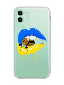 Прозорий чохол на Apple iPhone 11 (6,1) :: Губи і патрон (принт 264)