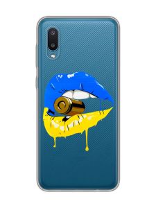 Прозорий чохол на Samsung Galaxy A02/A022 (2021) :: Губи і патрон (принт 264)