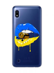 Прозорий чохол на Samsung Galaxy A10 (2019) A105 :: Губи і патрон (принт 264)