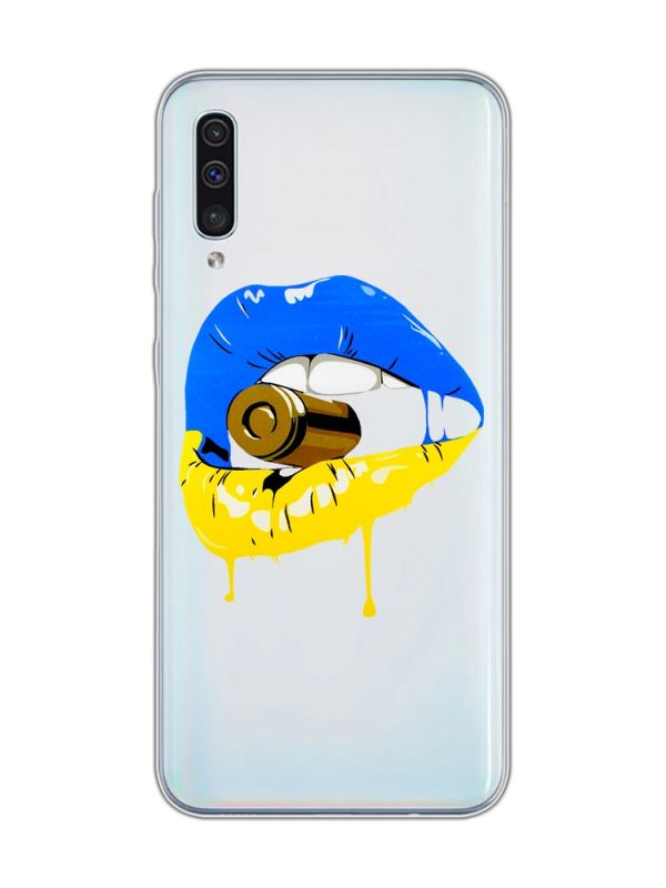 Прозорий чохол на Samsung Galaxy A50 (2019) A505 :: Губи і патрон (принт 264)