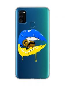 Прозорий чохол на Samsung Galaxy M30s/М21  :: Губи і патрон (принт 264)