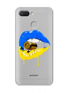 Прозорий чохол на Xiaomi Redmi 6  :: Губи і патрон (принт 264)