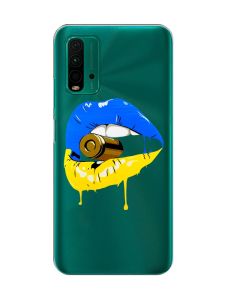 Прозорий чохол на Xiaomi Redmi 9T  :: Губи і патрон (принт 264)