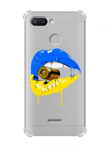 Чохол із потовщеними кутами для Xiaomi Redmi 6 :: Губи і патрон (принт 264)