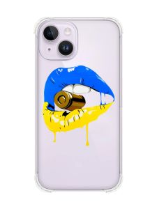 Чохол із потовщеними кутами на iPhone 14 :: Губи і патрон (принт 264)
