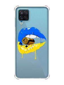 Чохол з потовщеними кутами на Samsung A12 4G :: Губи і патрон (принт 264)