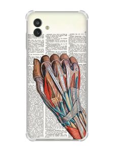 Чохол з потовщеними кутами на Samsung Galaxy M13 5G :: Анатомія руки (принт 298)