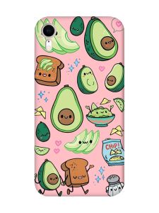 Матовий рожевий чохол на Apple iPhone XR :: Милі авокадо каваї (принт 305)