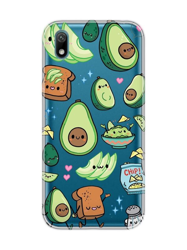 Прозорий чохол для Huawei Y5 2019 / Honor 8S :: Милі авокадо каваї (принт 305)