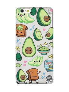 Прозорий чохол на iPhone 6+/6 Plus :: Милі авокадо каваї (принт 305)