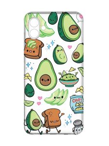 Прозорий чохол на Samsung Galaxy A04e/A042 :: Милі авокадо каваї (принт 305)