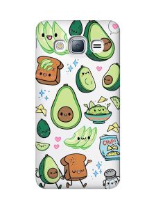 Прозорий чохол на Samsung Galaxy J3 2016 (J310) :: Милі авокадо каваї (принт 305)