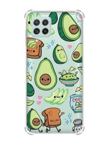 Чохол з потовщеними кутами на Samsung Galaxy A22 4G/M32/M22 :: Милі авокадо каваї (принт 305)