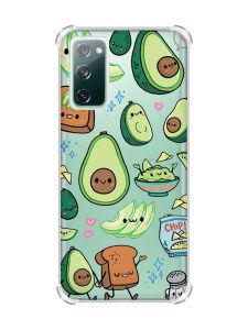 Чохол з потовщеними кутами на Galaxy S20 FE :: Милі авокадо каваї (принт 305)